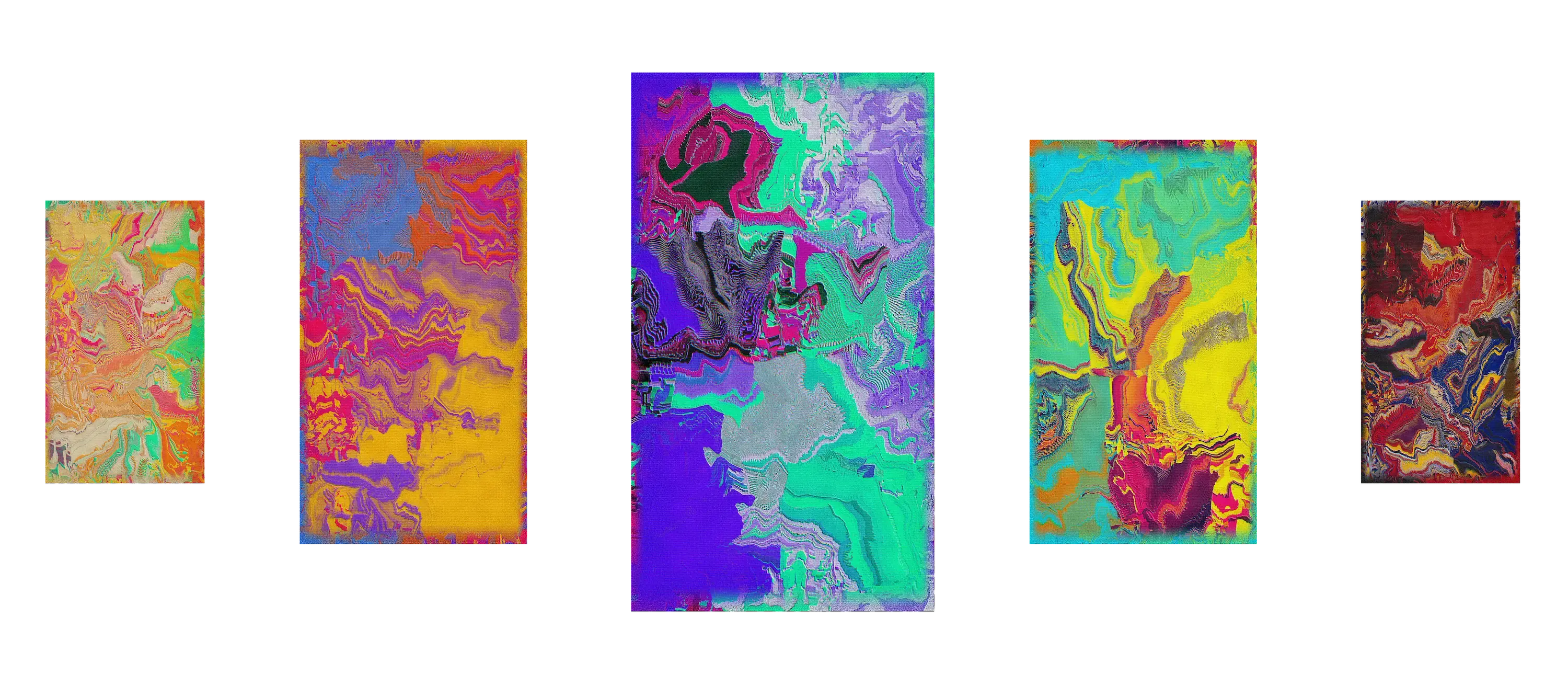 Five colorful BEST BEFORE artwork examples